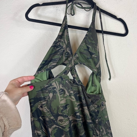 Stylish Green Camo Mini Dress - Picture 5 of 12